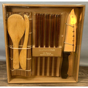 Summit Hill 10-piece Bamboo Sushi Making Set NEW IN BOX